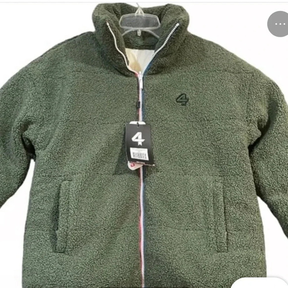 NWT Fourlaps 4 Reversible Polar Quilted Sherpa Down Filled Winter Jacket Size M - Picture 4 of 15